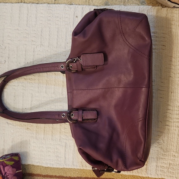 Coach Purple Leather Tote Bag - Picture 8 of 8